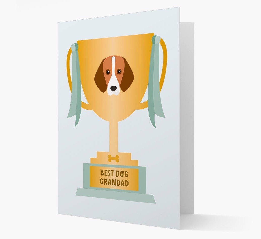 Best Grandad Trophy: Personalised {breedFullName} Card