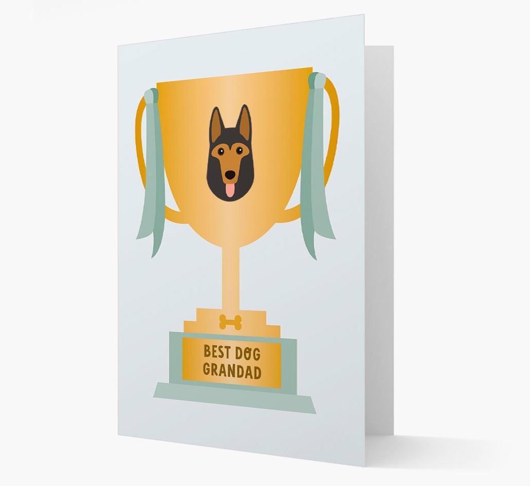 Best Grandad Trophy: Personalised {breedFullName} Card