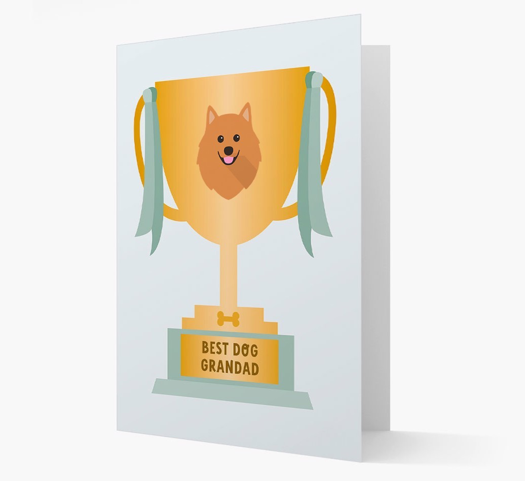 Best Grandad Trophy: Personalised {breedFullName} Card