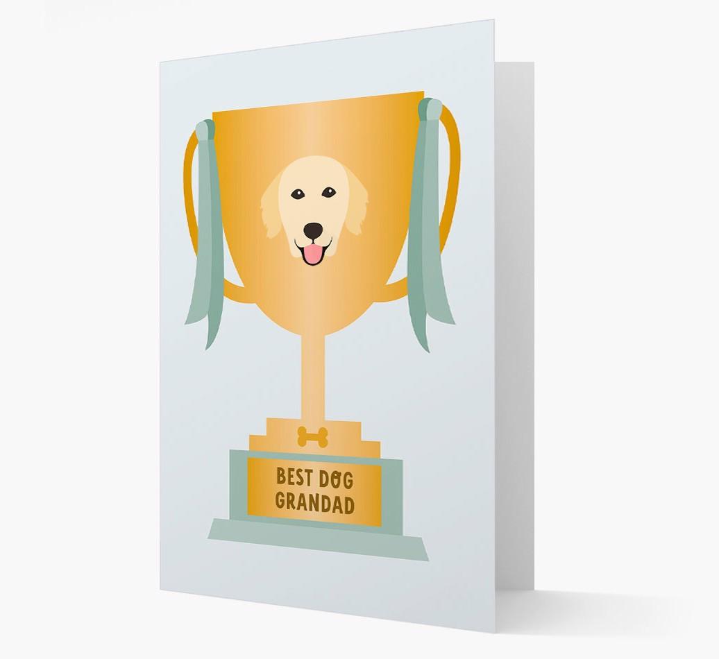 Best Grandad Trophy: Personalized {breedFullName} Card