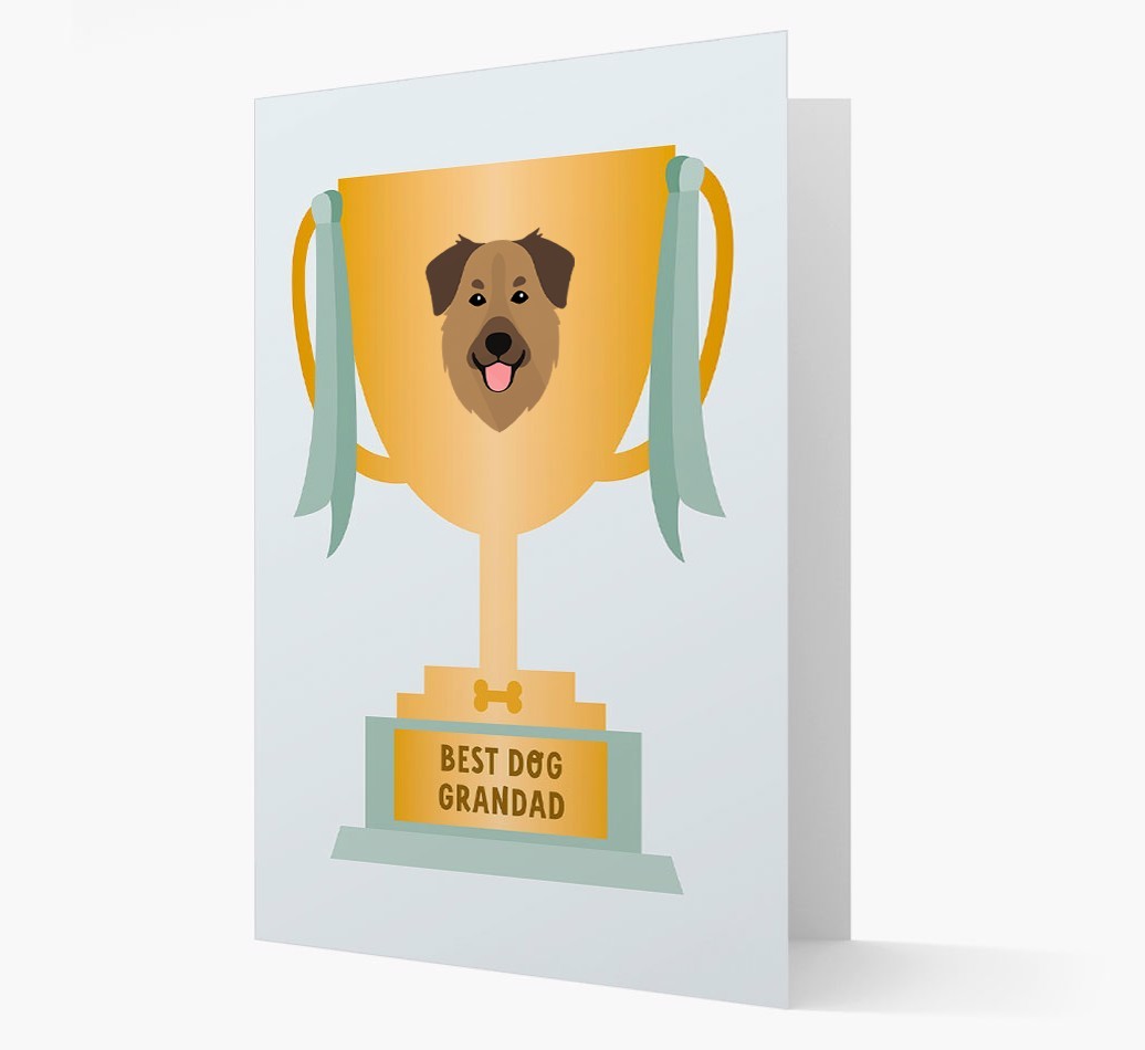 Best Grandad Trophy: Personalised {breedFullName} Card