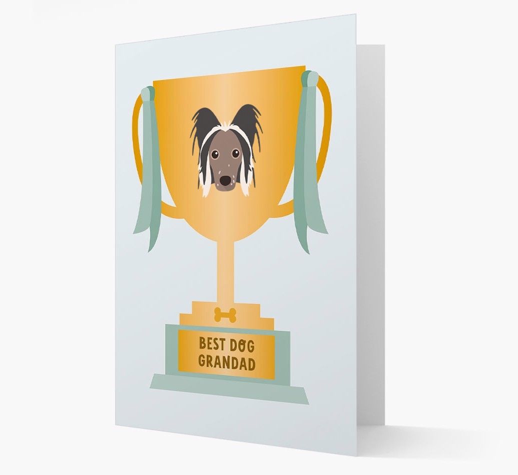 Best Grandad Trophy: Personalised {breedFullName} Card
