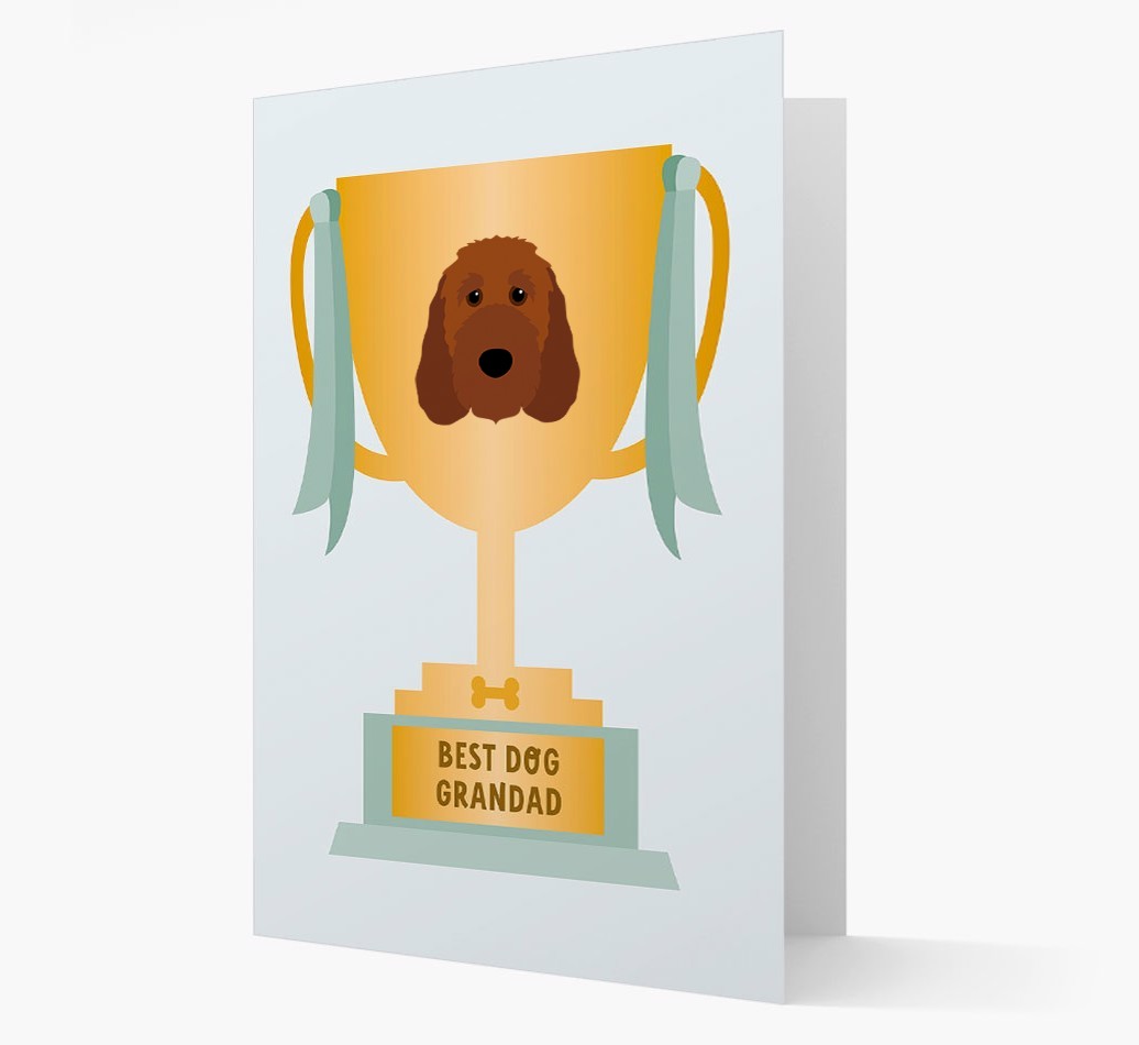 Best Grandad Trophy: Personalised {breedFullName} Card