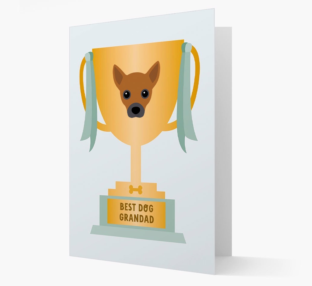 Best Grandad Trophy: Personalised {breedFullName} Card