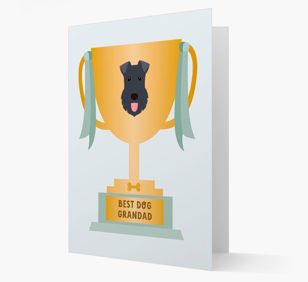 Best Grandad Trophy: Personalised {breedFullName} Card