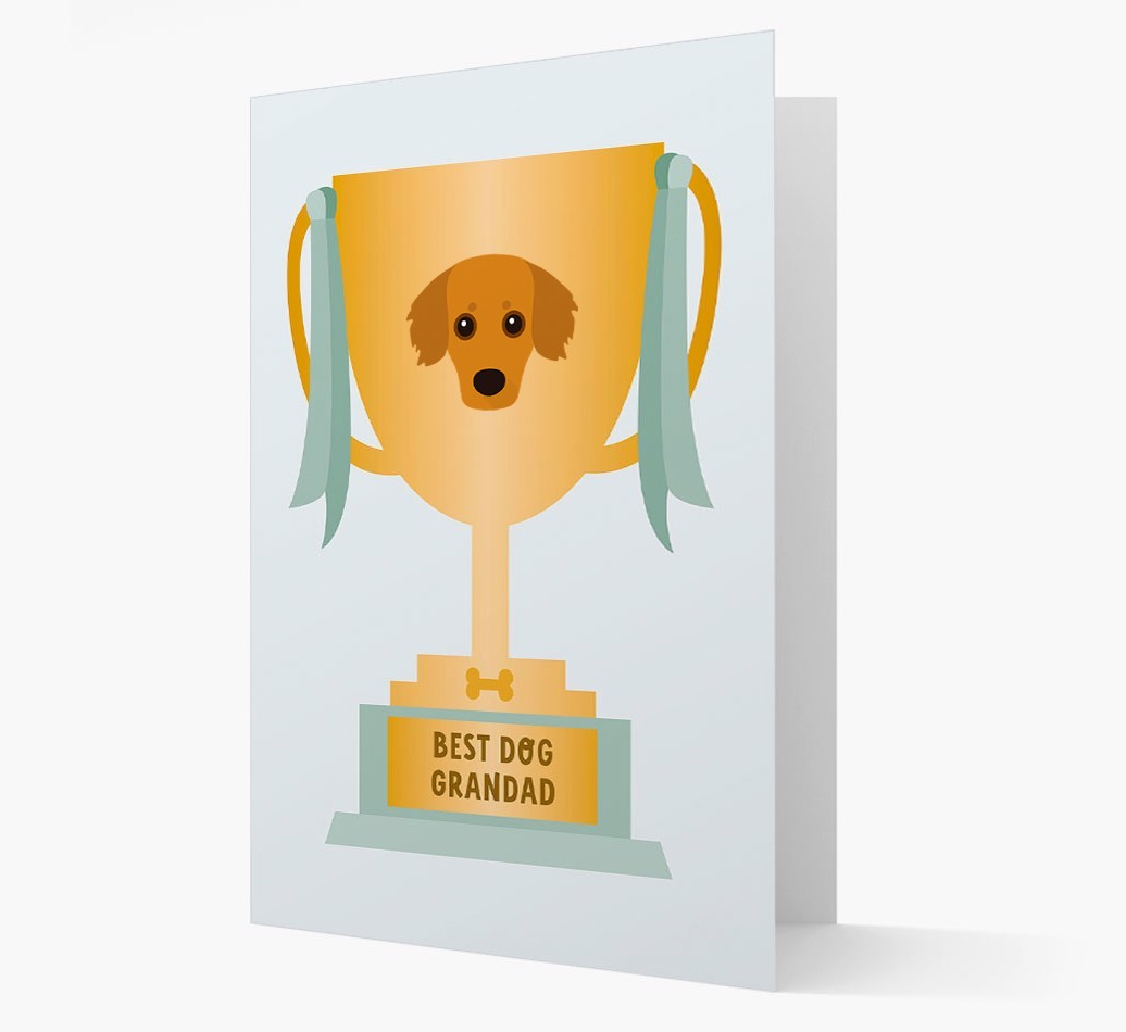 Best Grandad Trophy: Personalised {breedFullName} Card