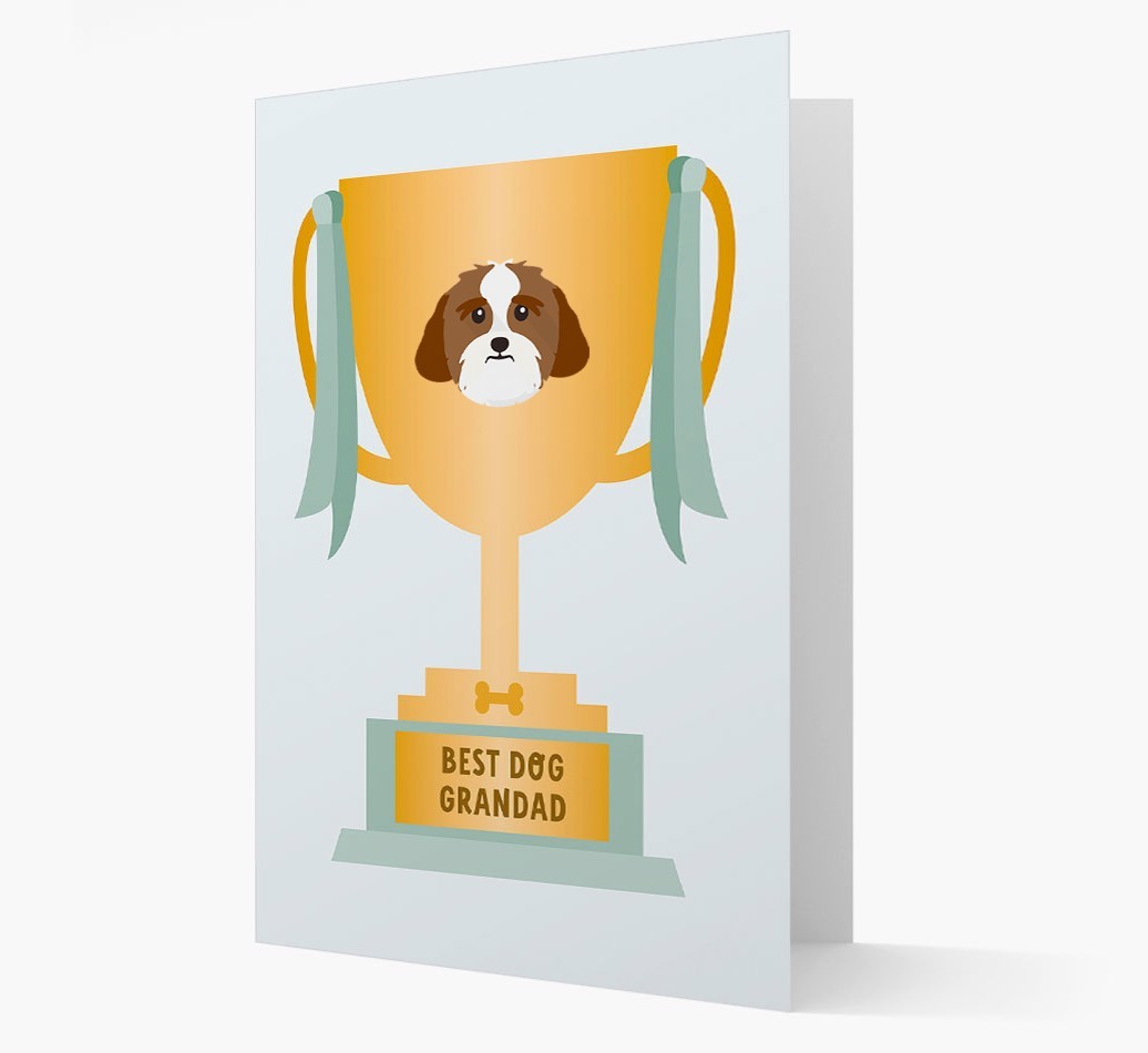 Best Grandad Trophy: Personalised {breedFullName} Card