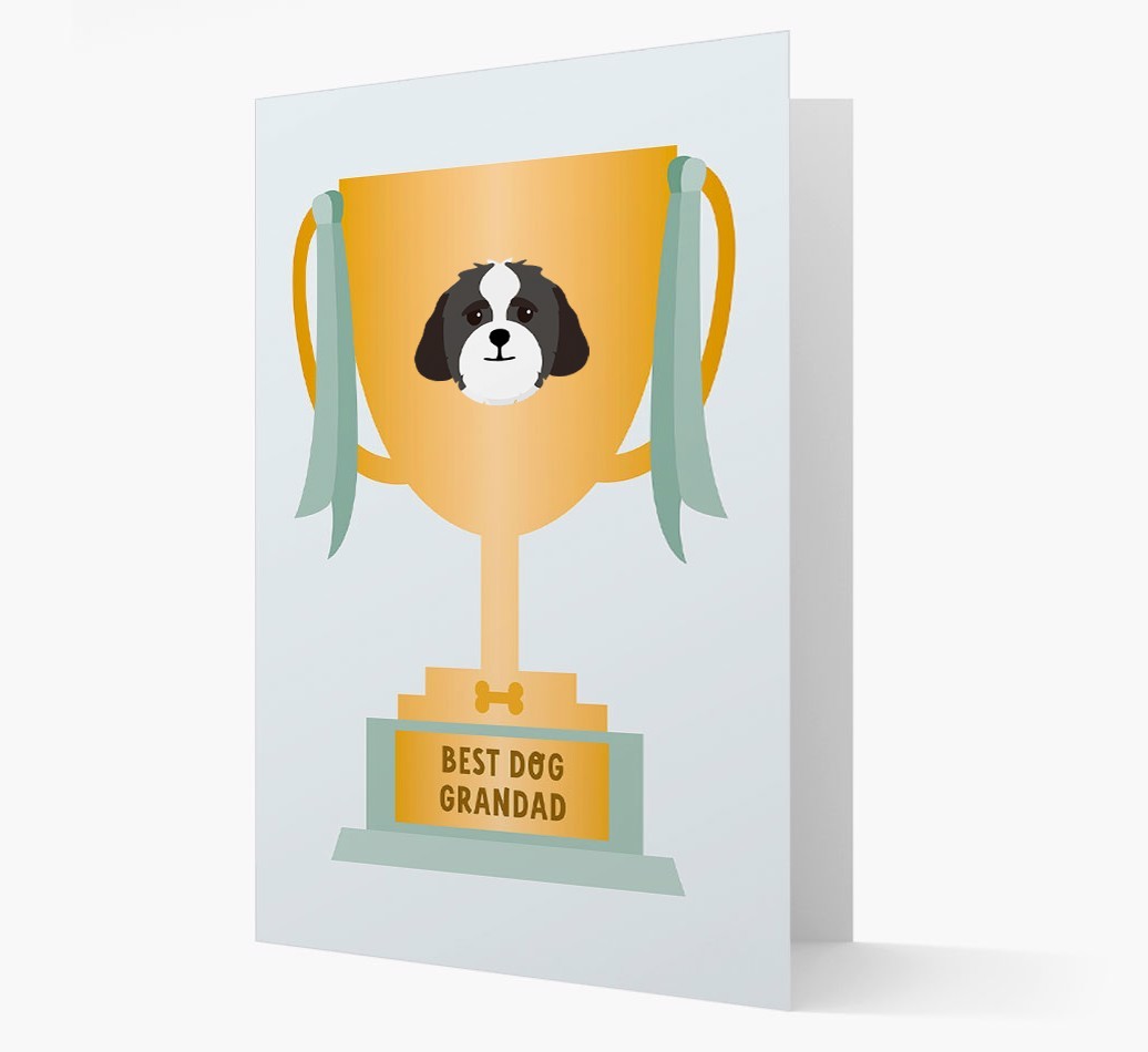 Best Grandad Trophy: Personalised {breedFullName} Card