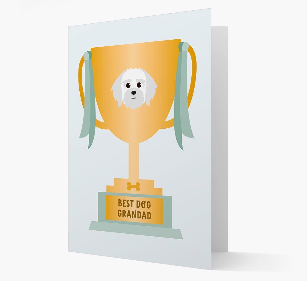 Best Grandad Trophy: Personalised {breedFullName} Card