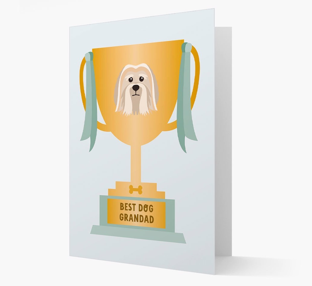 Best Grandad Trophy: Personalised {breedFullName} Card