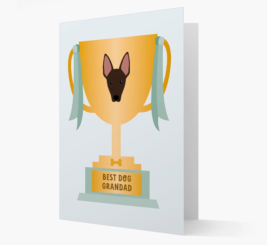 Best Grandad Trophy: Personalised {breedFullName} Card