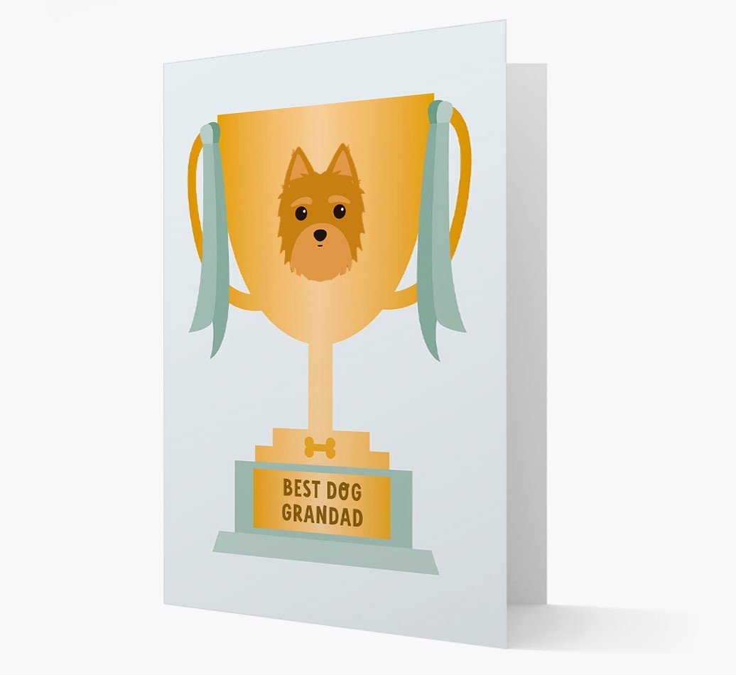 Best Grandad Trophy: Personalised {breedFullName} Card
