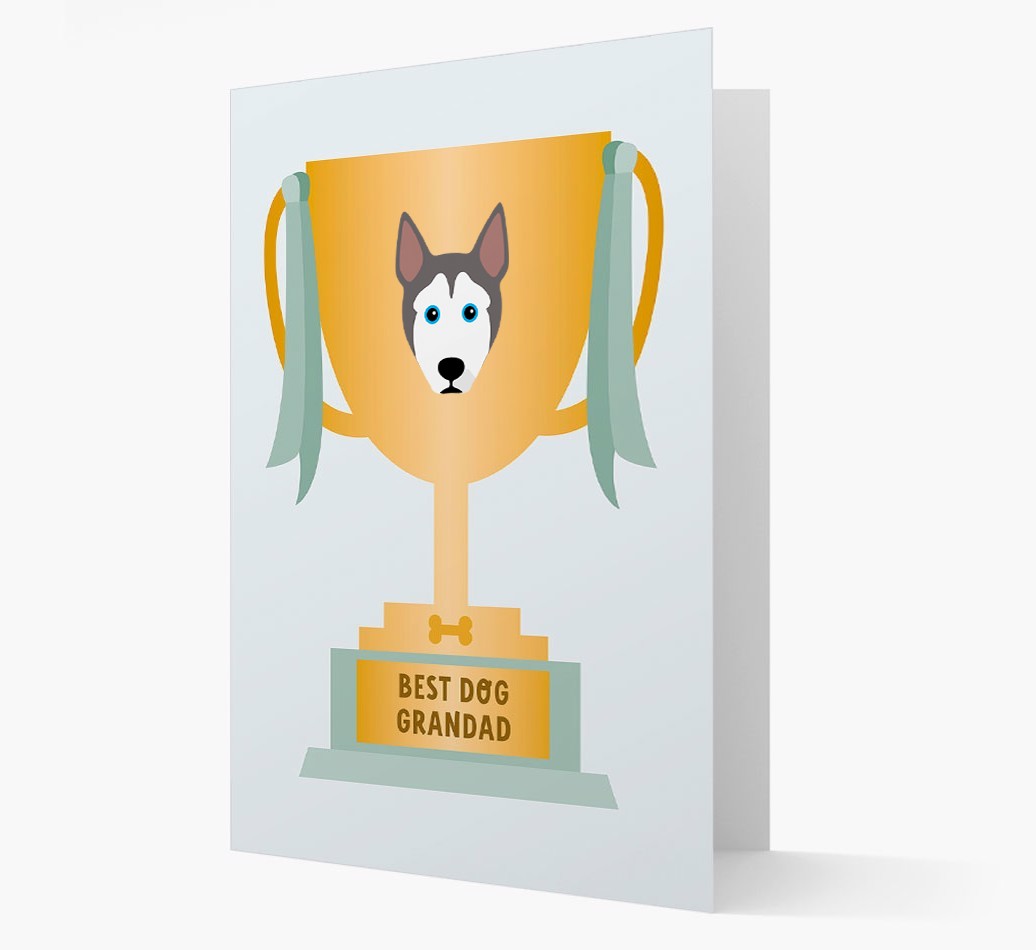 Best Grandad Trophy: Personalised {breedFullName} Card