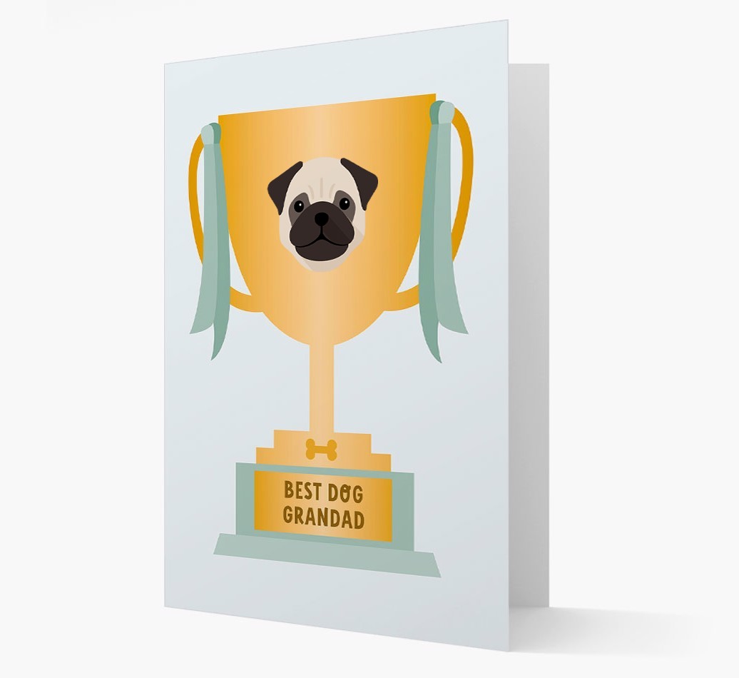 Best Grandad Trophy: Personalised {breedFullName} Card