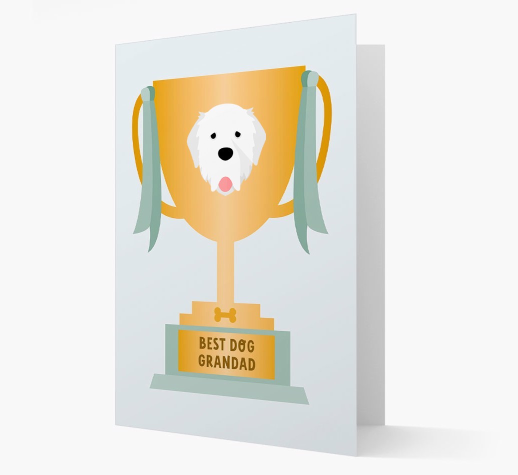 Best Grandad Trophy: Personalised {breedFullName} Card