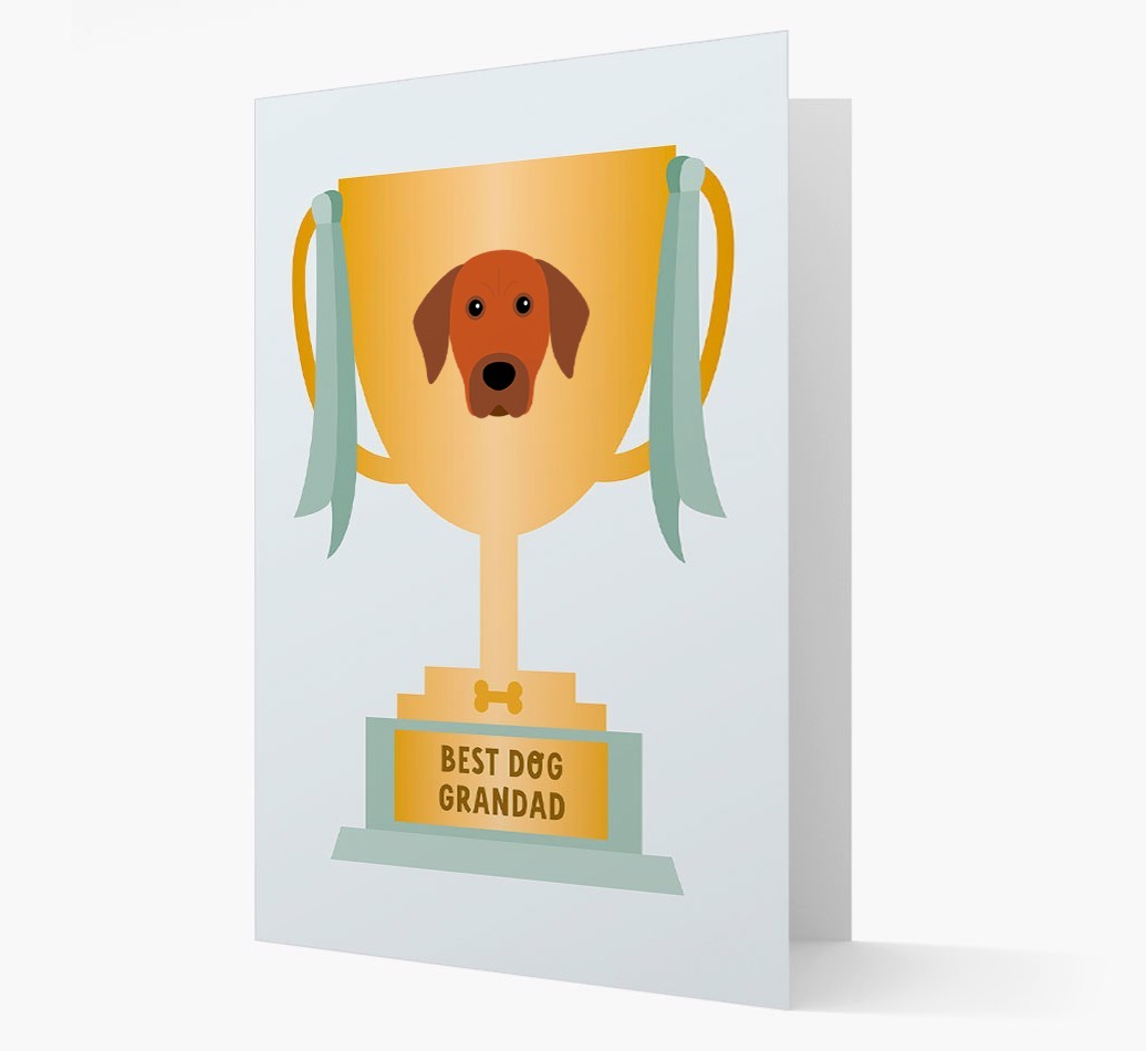 Best Grandad Trophy: Personalised {breedFullName} Card