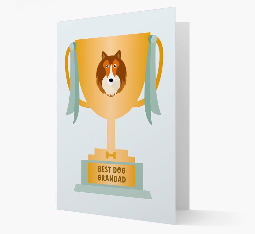 Best Grandad Trophy: Personalised {breedFullName} Card