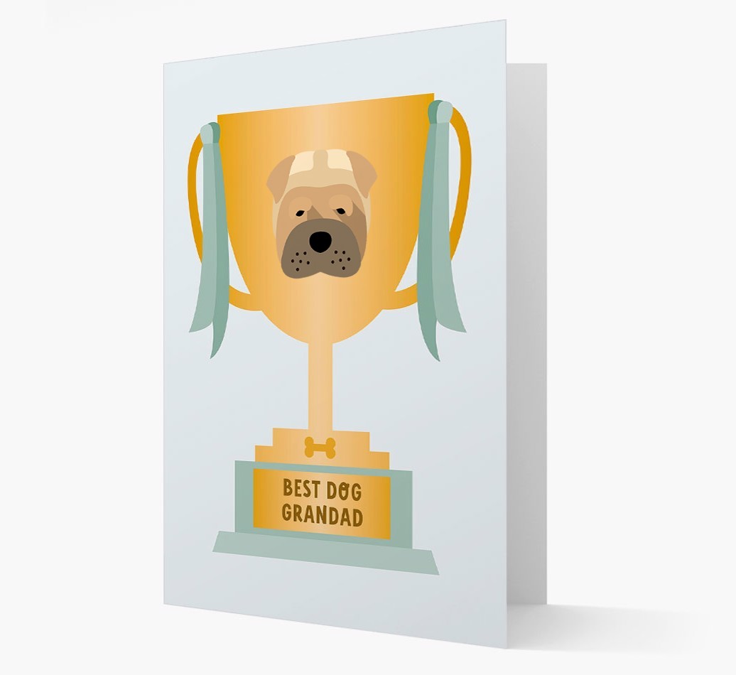 Best Grandad Trophy: Personalised {breedFullName} Card