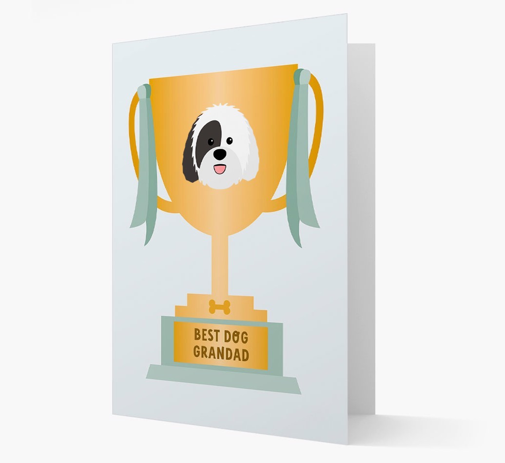 Best Grandad Trophy: Personalised {breedFullName} Card