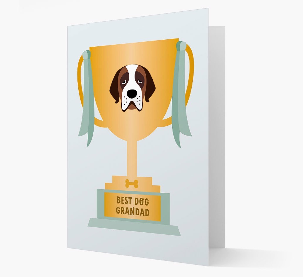 Best Grandad Trophy: Personalised {breedFullName} Card