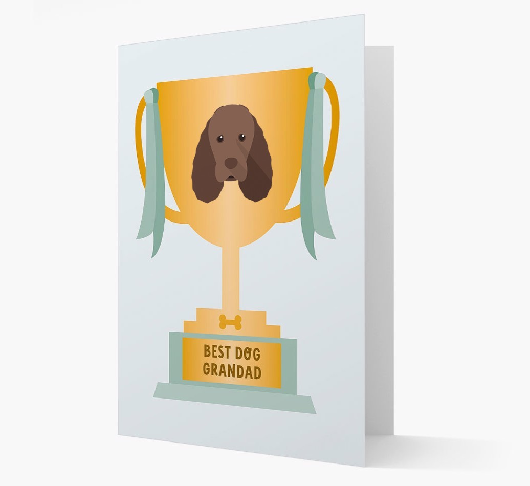 Best Grandad Trophy: Personalised {breedFullName} Card