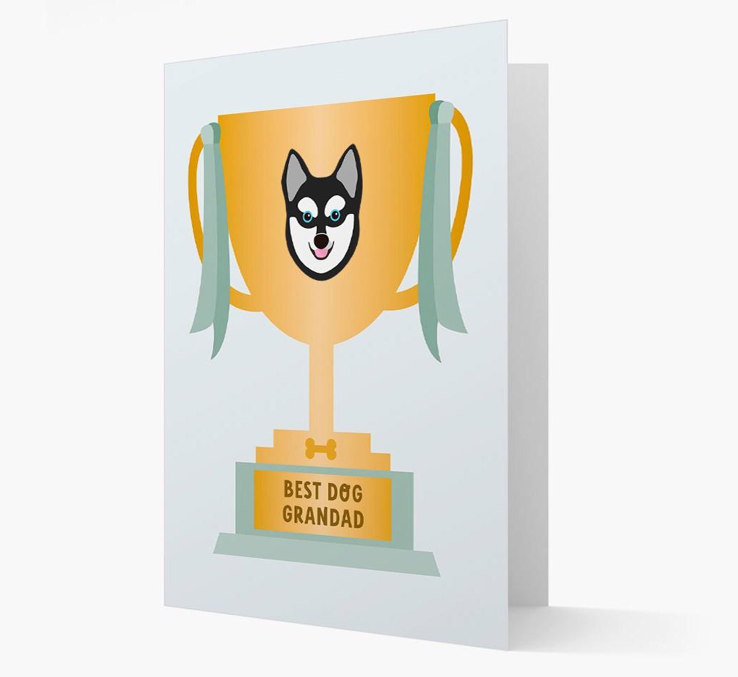 Best Grandad Trophy: Personalized {breedFullName} Card