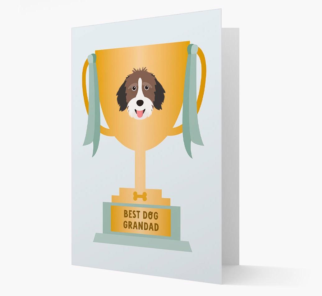 Best Grandad Trophy: Personalized {breedFullName} Card