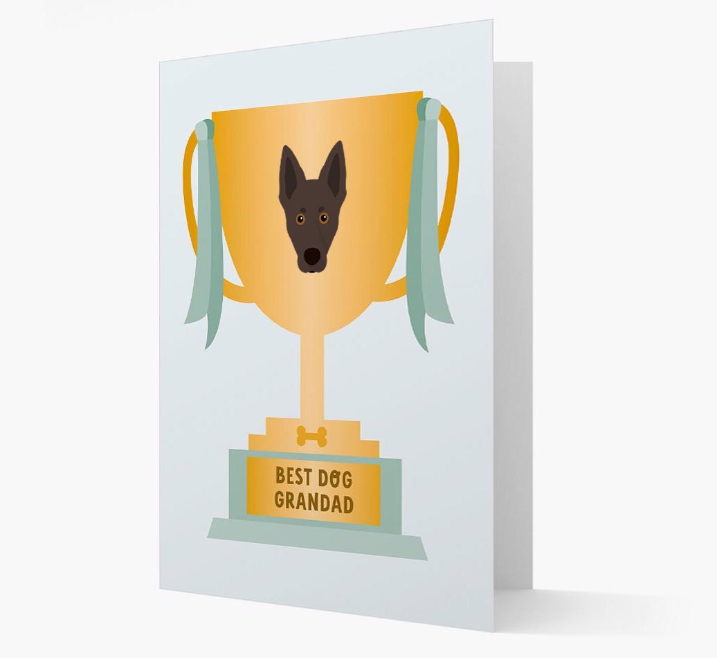 Best Grandad Trophy: Personalized {breedFullName} Card