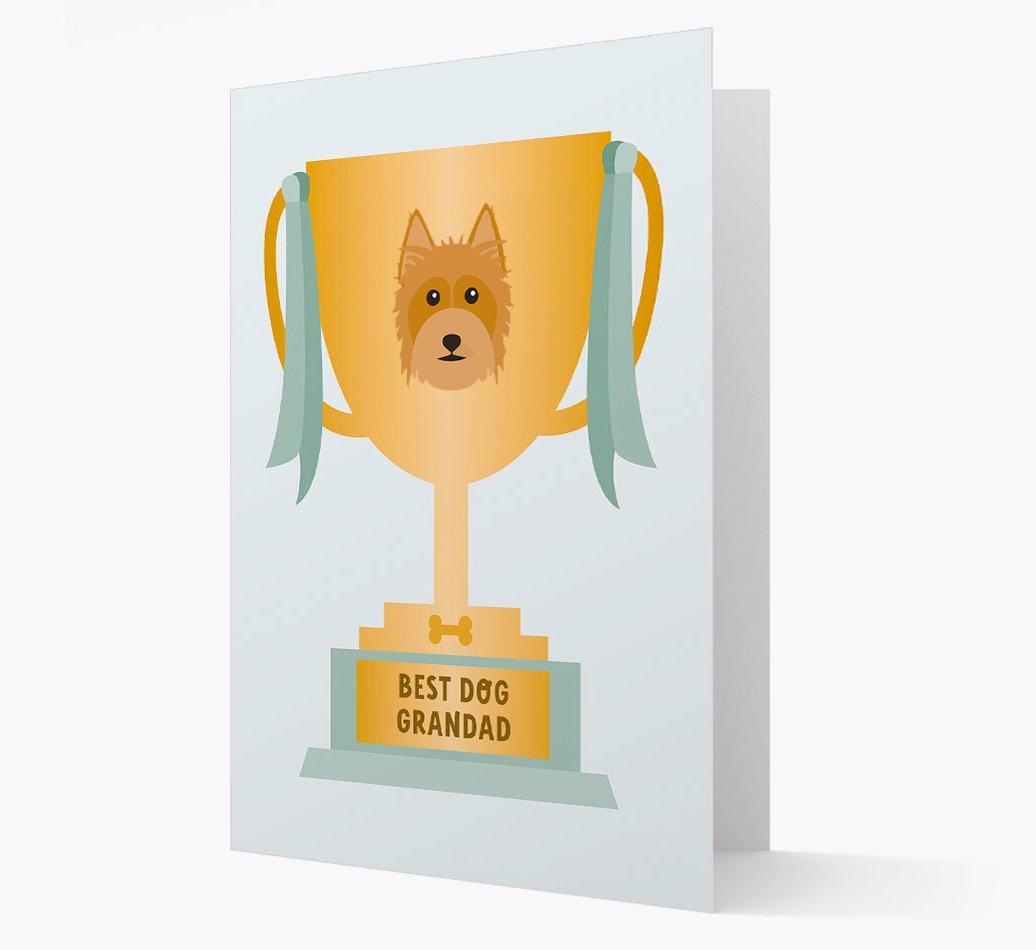 Best Grandad Trophy: Personalized {breedFullName} Card