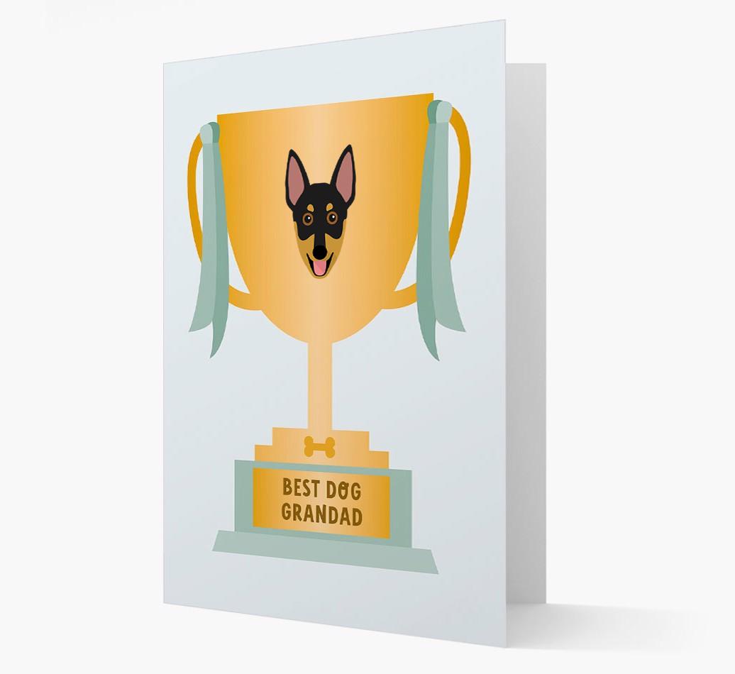 Best Grandad Trophy: Personalized {breedFullName} Card