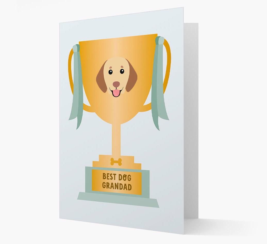 Best Grandad Trophy: Personalized {breedFullName} Card
