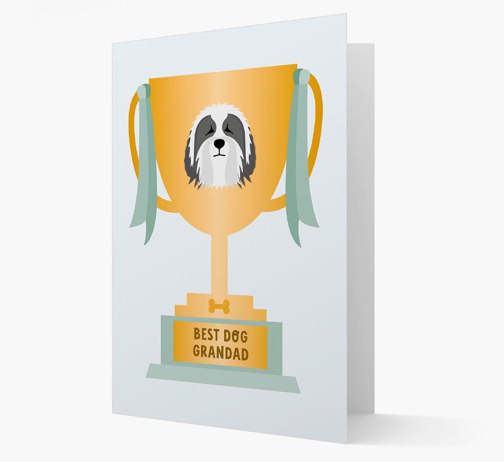Best Grandad Trophy: Personalized {breedFullName} Card