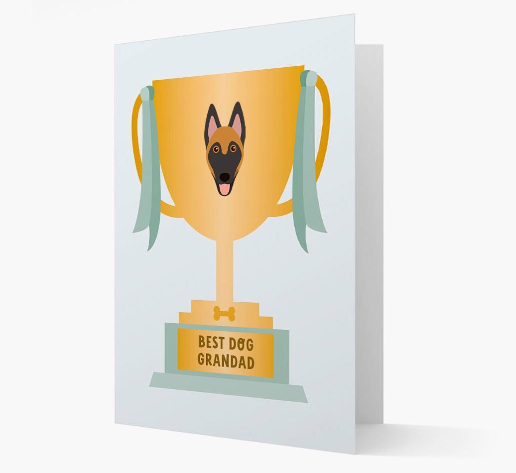 Best Grandad Trophy: Personalized {breedFullName} Card