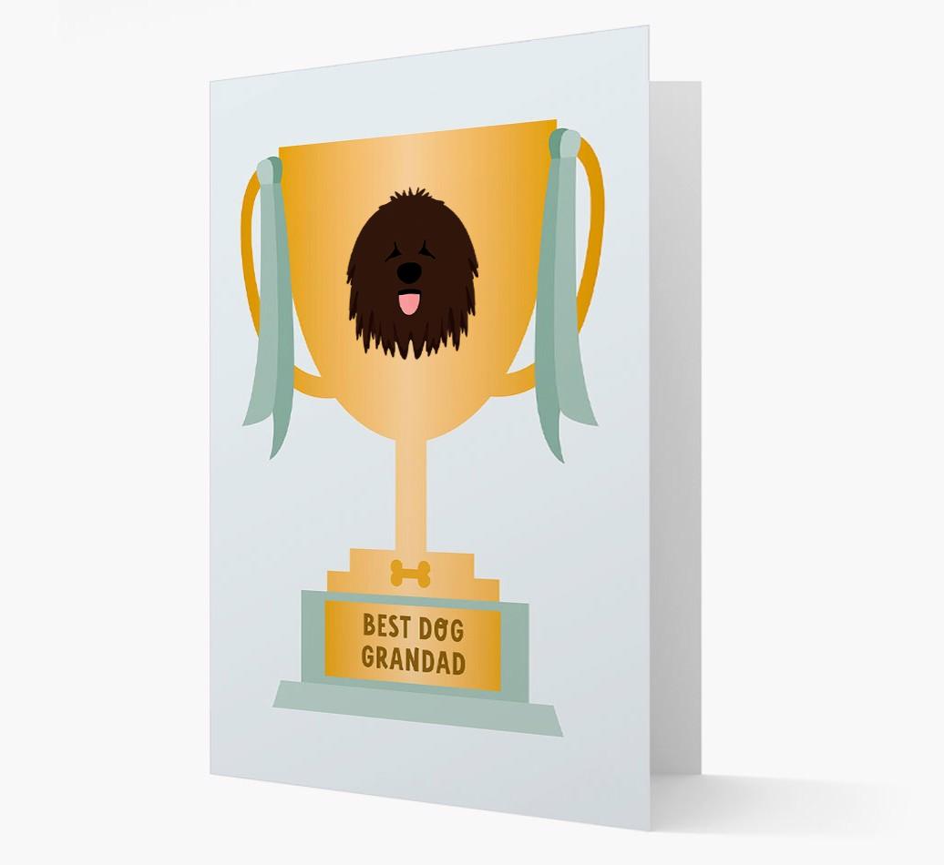 Best Grandad Trophy: Personalized {breedFullName} Card