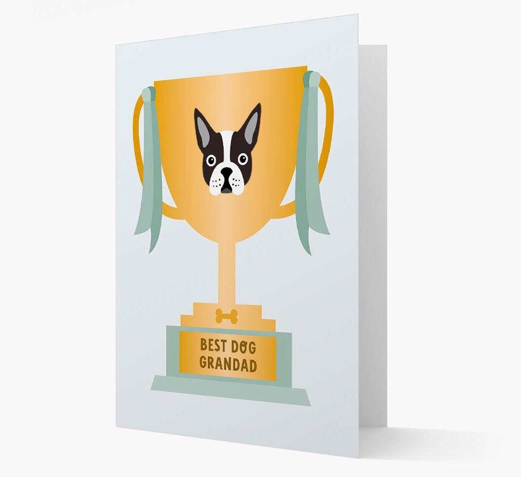 Best Grandad Trophy: Personalized {breedFullName} Card