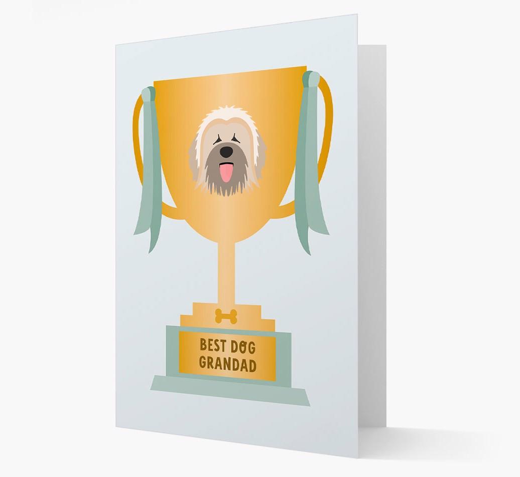 Best Grandad Trophy: Personalized {breedFullName} Card