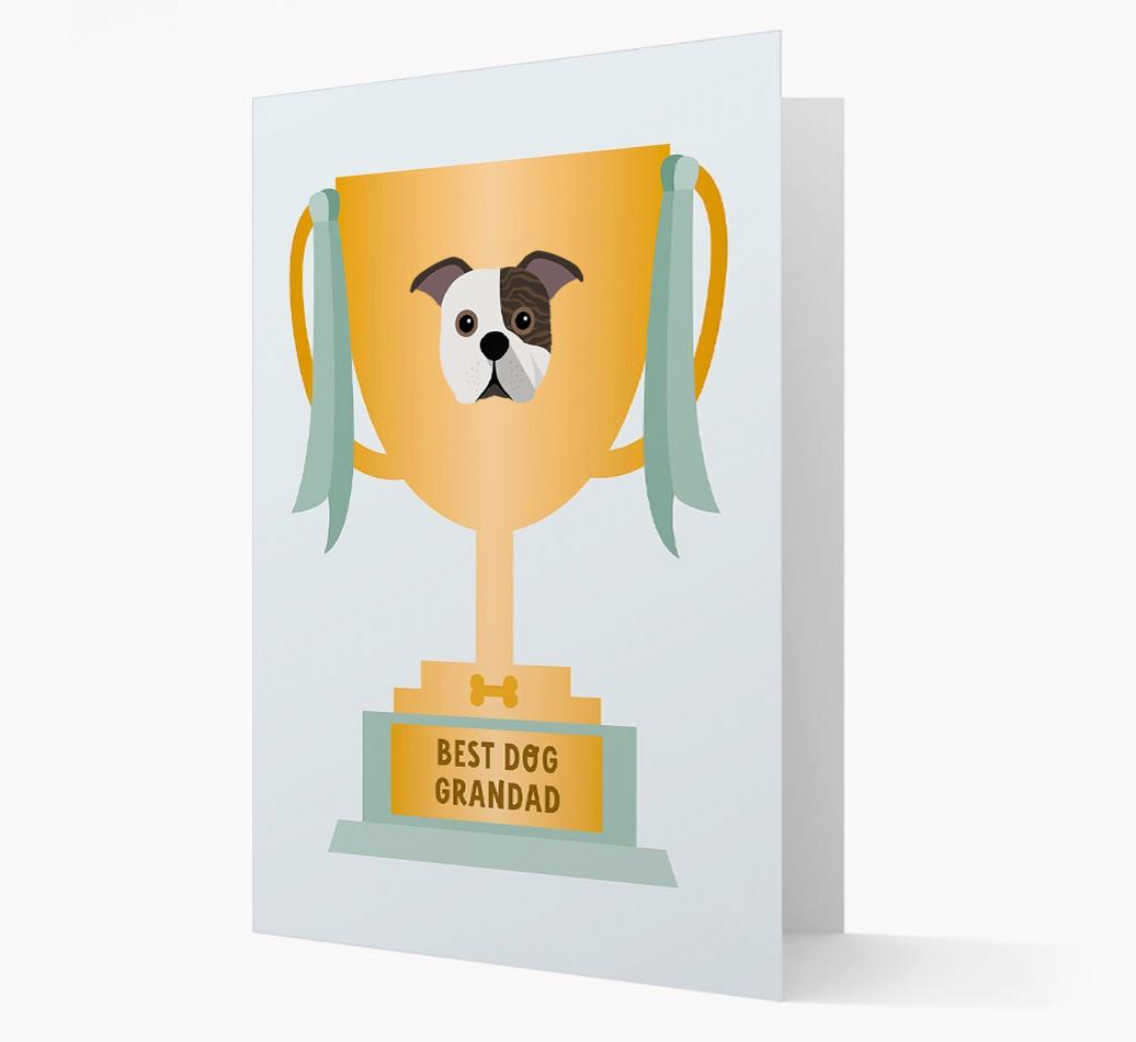 Best Grandad Trophy: Personalized {breedFullName} Card