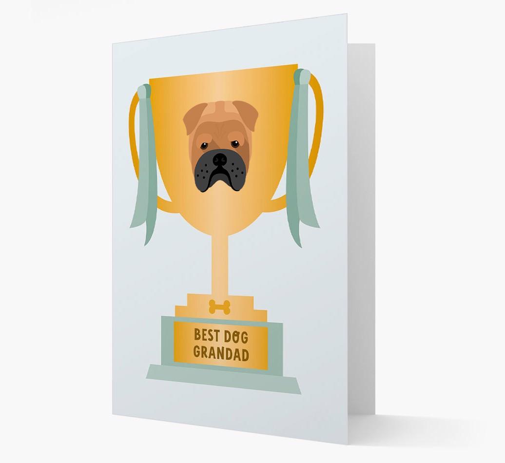 Best Grandad Trophy: Personalized {breedFullName} Card