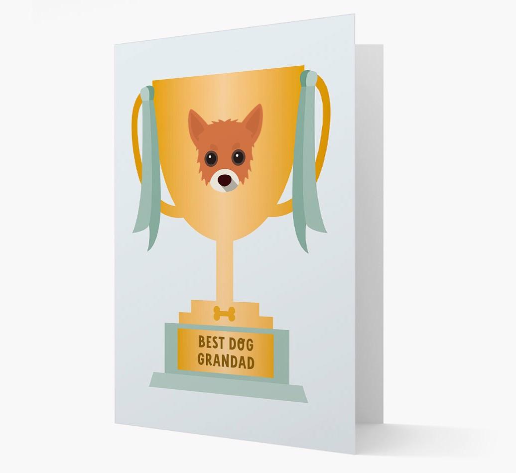 Best Grandad Trophy: Personalized {breedFullName} Card