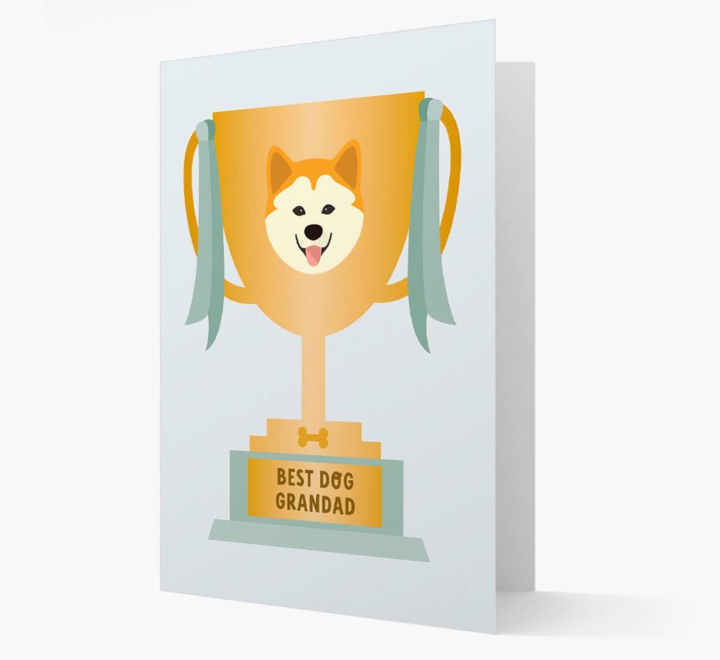 Best Grandad Trophy: Personalized {breedFullName} Card