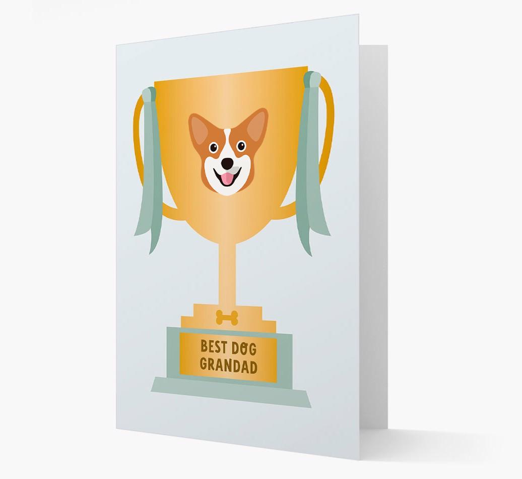 Best Grandad Trophy: Personalized {breedFullName} Card