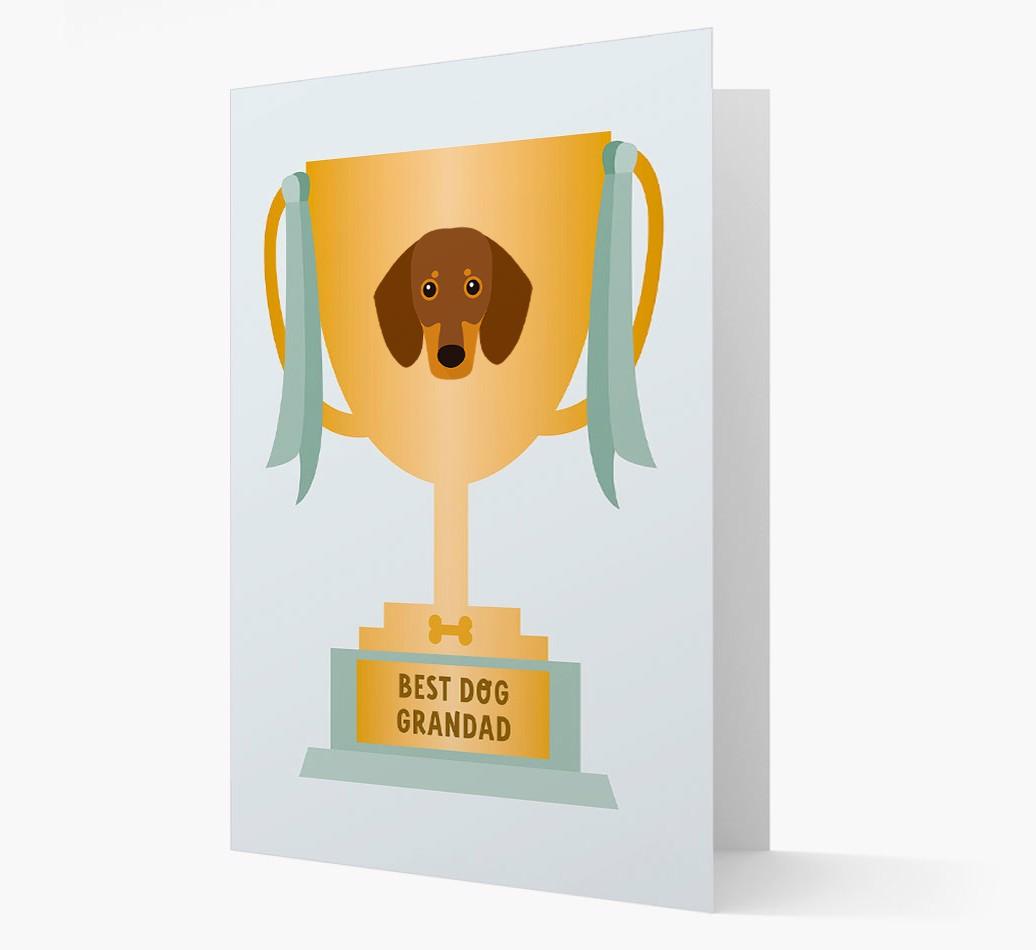 Best Grandad Trophy: Personalized {breedFullName} Card