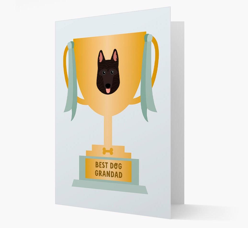Best Grandad Trophy: Personalized {breedFullName} Card