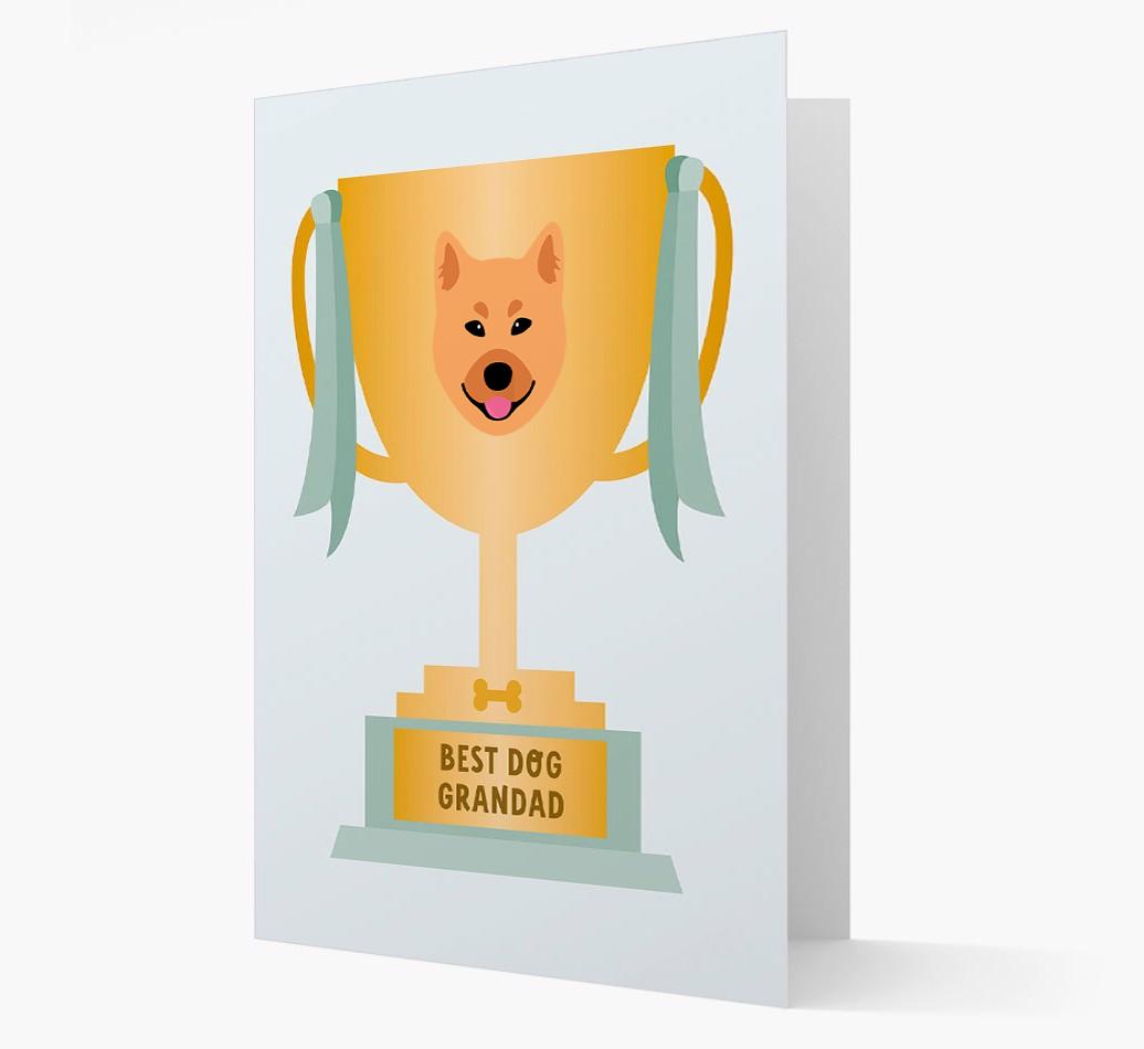 Best Grandad Trophy: Personalized {breedFullName} Card