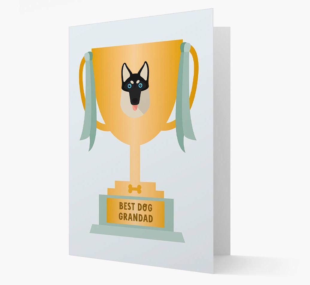 Best Grandad Trophy: Personalized {breedFullName} Card