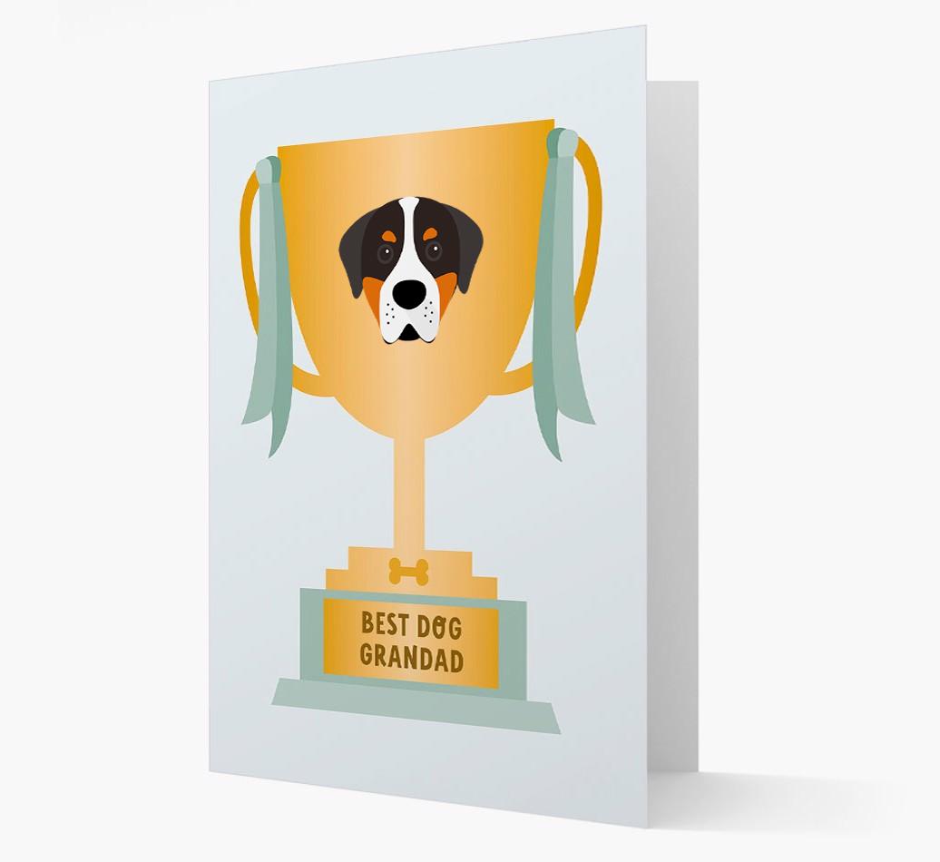 Best Grandad Trophy: Personalized {breedFullName} Card
