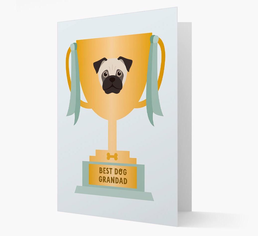 Best Grandad Trophy: Personalized {breedFullName} Card