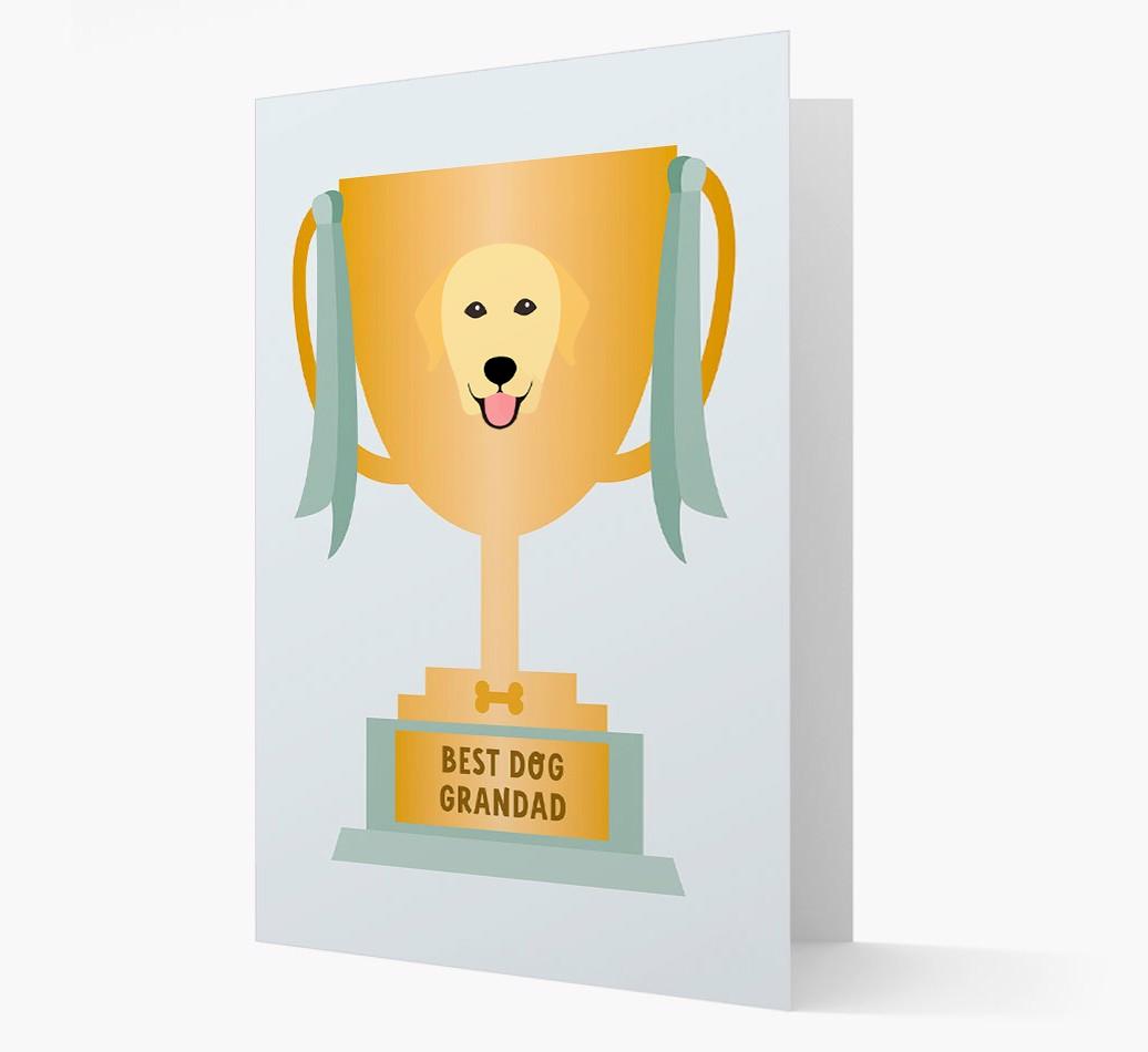 Best Grandad Trophy: Personalized {breedFullName} Card