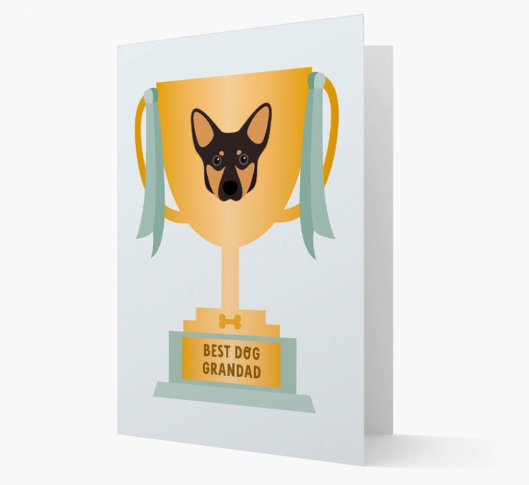 Best Grandad Trophy: Personalized {breedFullName} Card