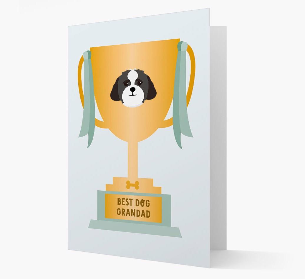 Best Grandad Trophy: Personalized {breedFullName} Card